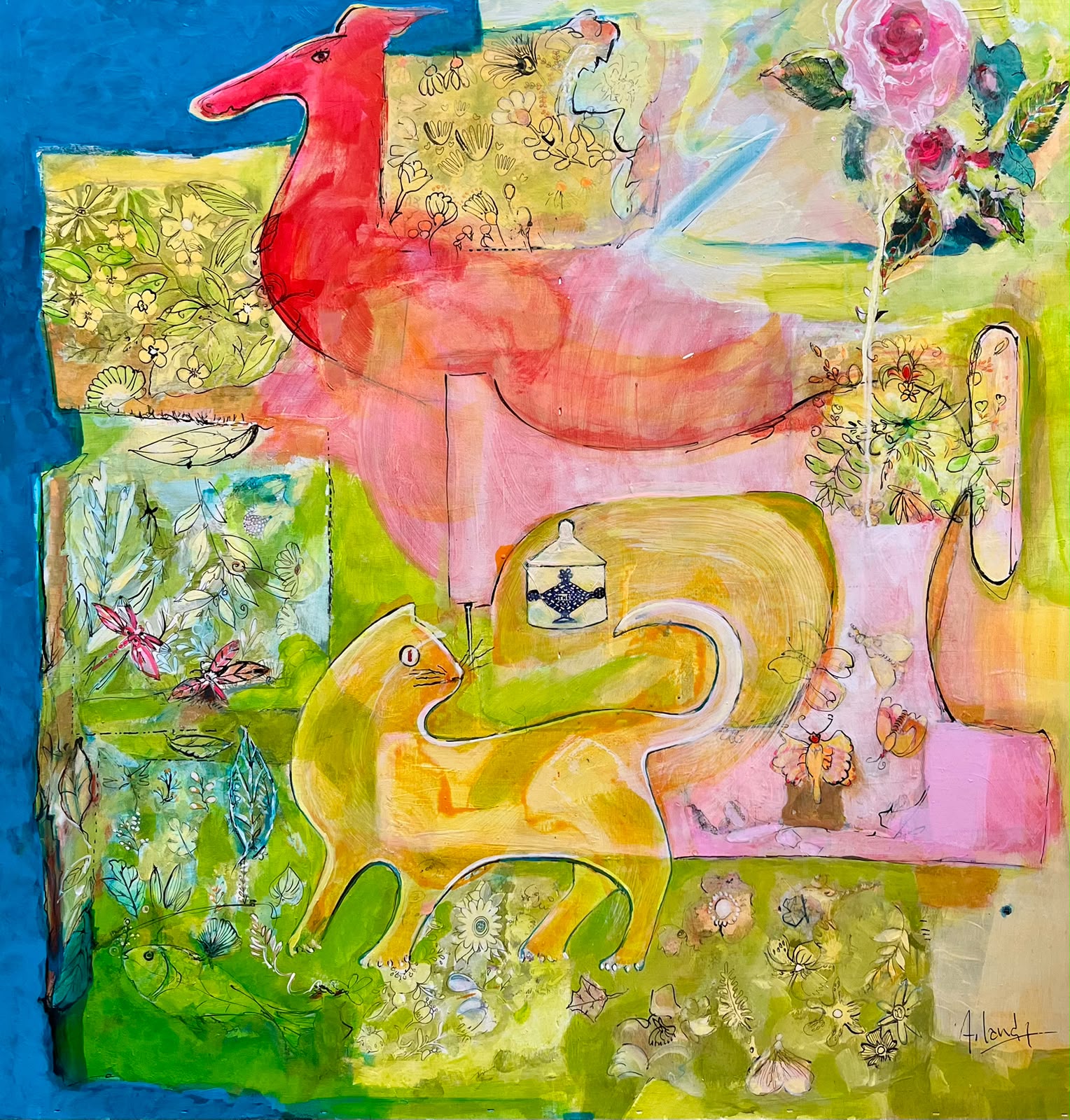 La courtepointe de Mistigris 100 X 100 cm